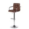 Fredriks Chaise de bar Fitzgerald - Marron vieilli / Chrome - 1 chaise