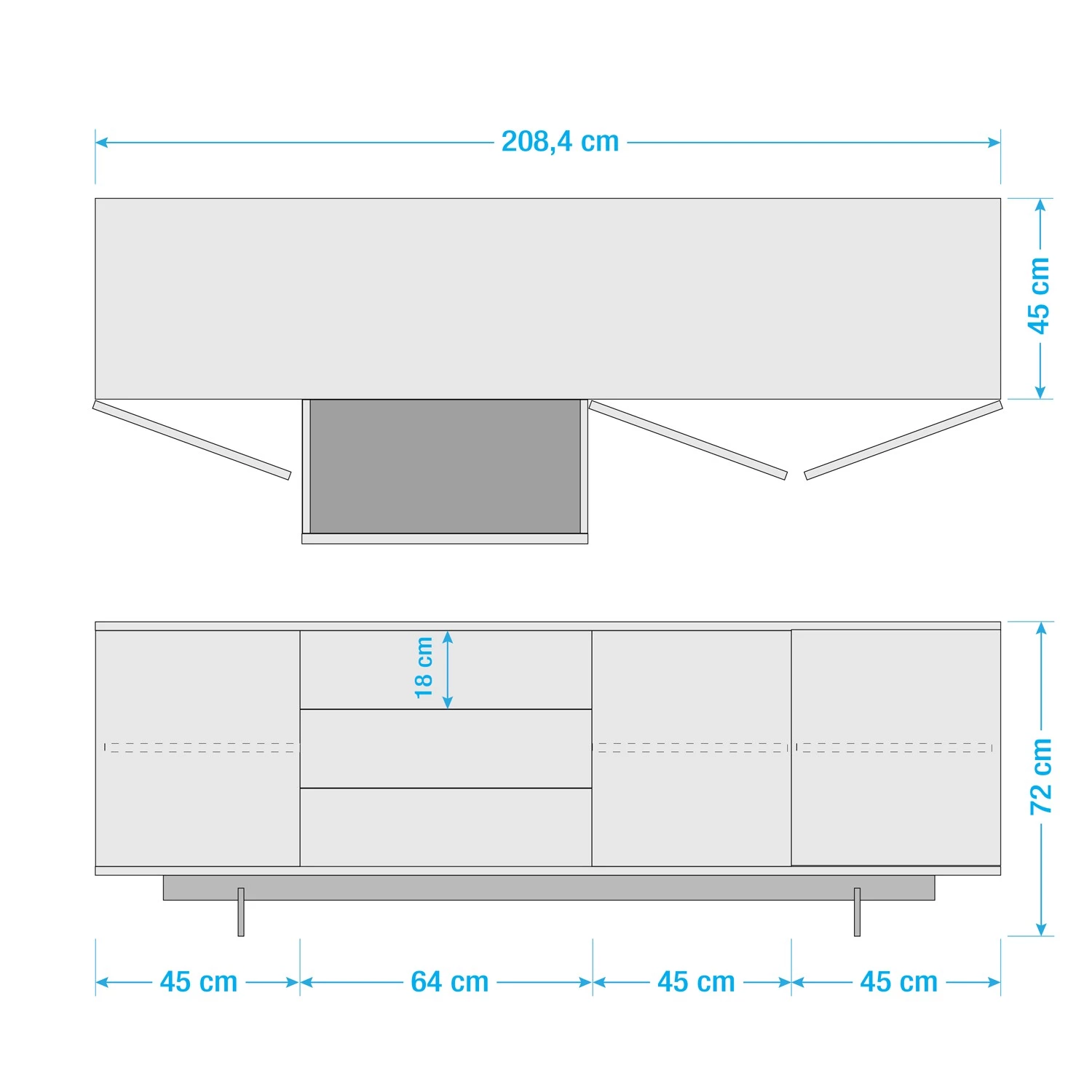 Eva Padberg Collection Buffet Payara - Noyer / Anthracite 18 Eva Padberg Collection Buffet Payara - Noyer / Anthracite – Image 18
