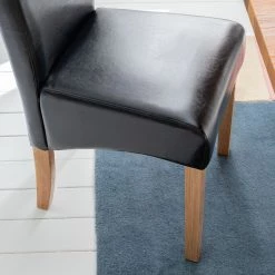 Ars Natura Chaises capitonnées Nello II (lot de 2) - Noir -ÉcoMaison Soldes 1000008481 180808 14550511 GALLERYIMAGES P000000001000008481