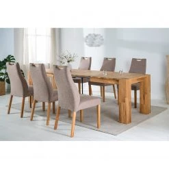 Ars Natura Table de salle à manger JoWOOD - Avec rallonge - Chêne massif -ÉcoMaison Soldes 1000012487 220310 022 MOOD DETAILS P000000001000012487 mood