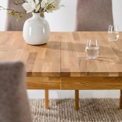 Ars Natura Table de salle à manger JoWOOD - Avec rallonge - Chêne massif -ÉcoMaison Soldes 1000012487 220310 033 DETAILS P000000001000012487