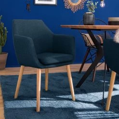 Mørteens Chaises à accoudoirs Nicholas - Tissu Cors: Bleu jean - 1 chaise -ÉcoMaison Soldes 1000016018 180920 11445707 MOOD GALLERYIMAGES P000000001000016018 mood