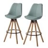 Mørteens Chaises de bar Aledas II - Gris menthe - Lot de 2