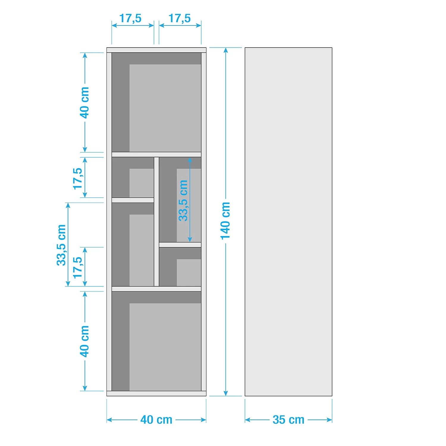 Germania Etagère suspendue Calvi - Gris minéral / Imitation chêne de Navarra 5 Germania Etagère suspendue Calvi - Gris minéral / Imitation chêne de Navarra – Image 5