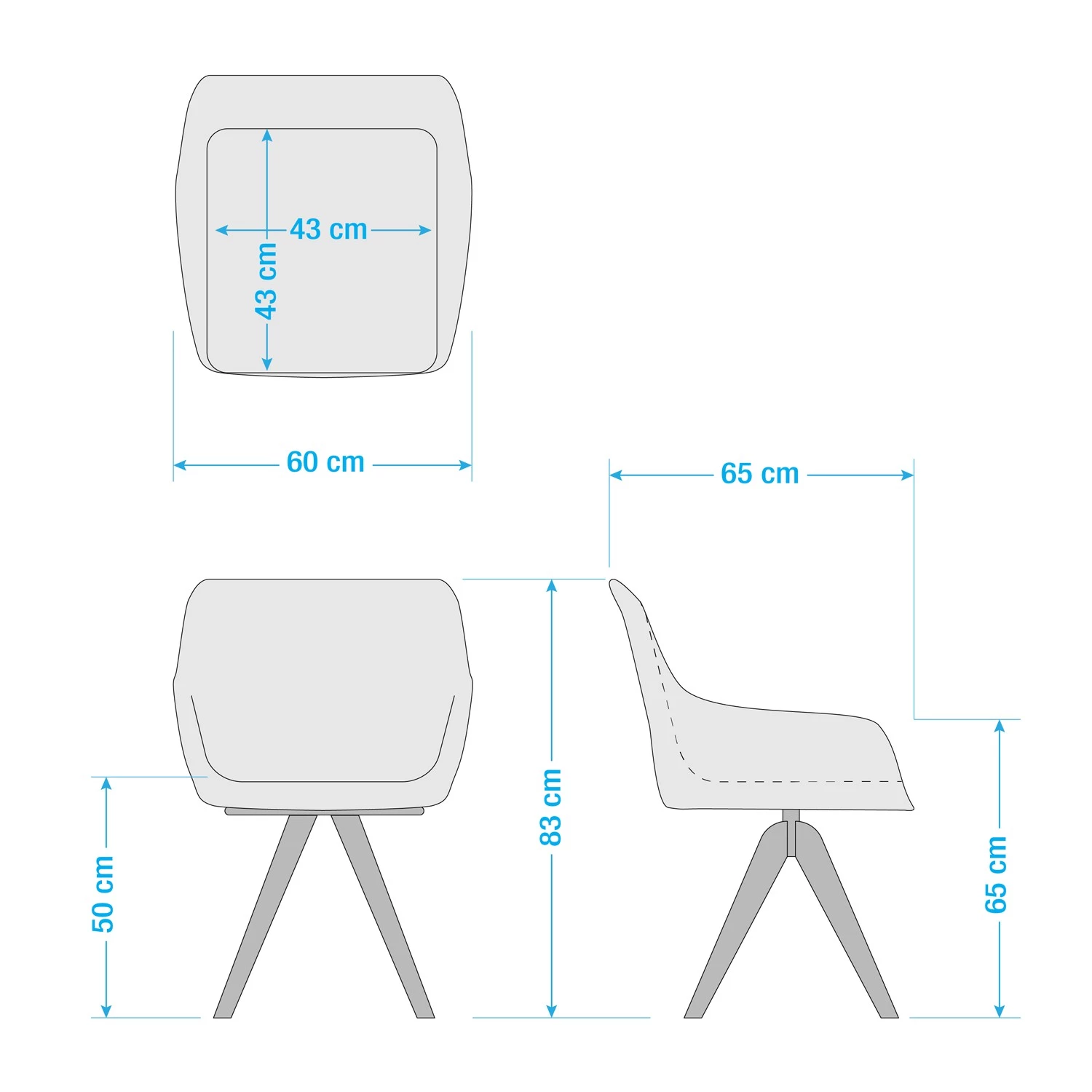 Mørteens Chaise à accoudoirs Ermelo I - rotatif - Tissu / Chêne massif - Bleu clair - 1 set 13 Mørteens Chaise à accoudoirs Ermelo I - rotatif - Tissu / Chêne massif - Bleu clair - 1 set – Image 13