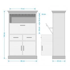 Ars manufacti Armoire à vin Hunter - Manguier massif / Métal - Manguier / Gris bleu -ÉcoMaison Soldes 1000050845 30 GALLERYIMAGES P000000001000050845