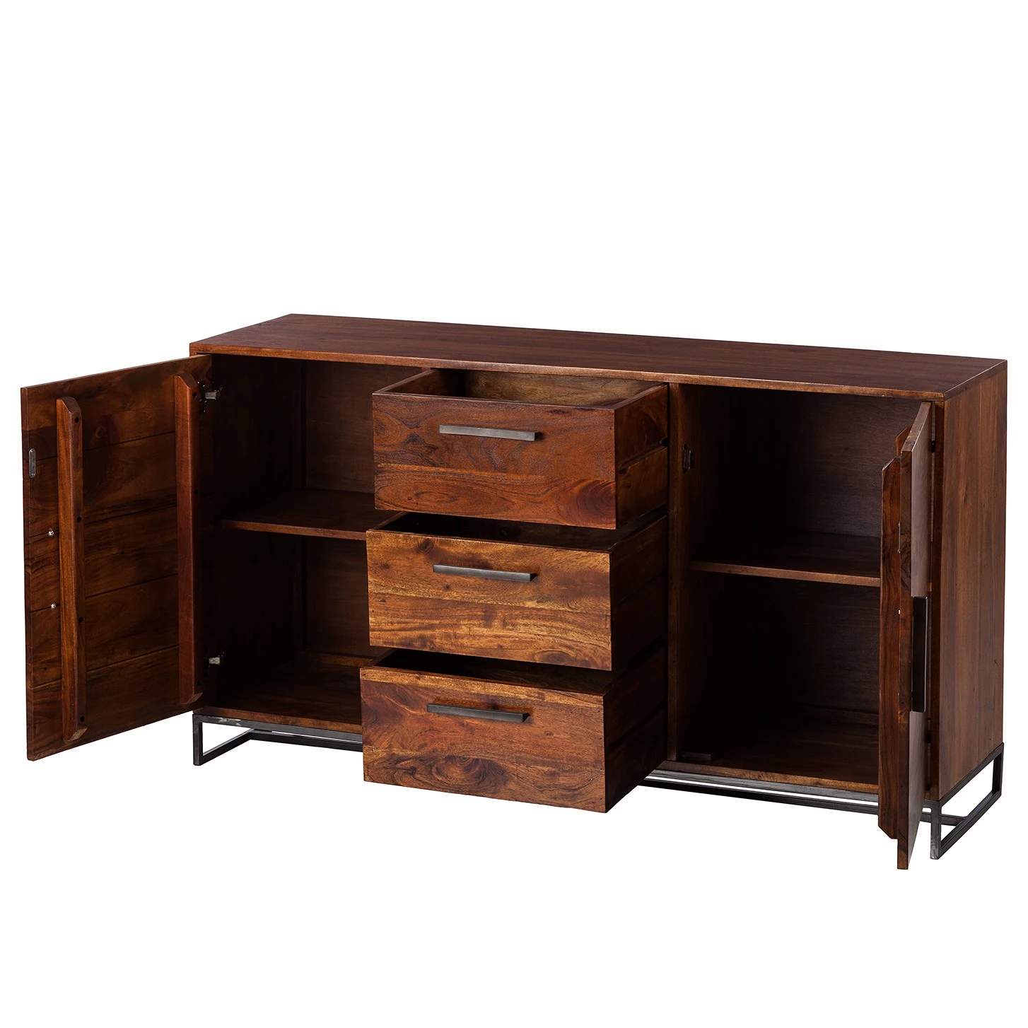 Ars manufacti Buffet Woodson - Acacia brun - Largeur : 145 cm 5 Ars manufacti Buffet Woodson - Acacia brun - Largeur : 145 cm – Image 5