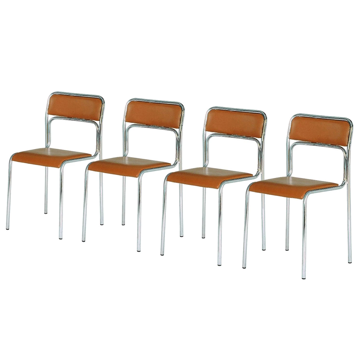 Mooved Chaises Comet (lot de 4) - Marron 1 Mooved Chaises Comet (lot de 4) - Marron