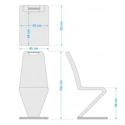 Fredriks Chaise cantilever Amanda II - Noir - Lot de 2 21 Fredriks Chaise cantilever Amanda II - Noir - Lot de 2 -ÉcoMaison Soldes 1000063647 201013 14332600044 SKETCH DETAILS P000000001000063647 sketch