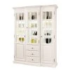 Ridgevalley Armoire vitrine La Carlotta I - Pin massif - Crème - Avec éclairage