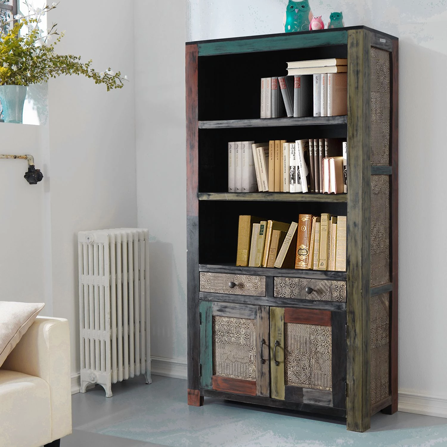 Wolf-Möbel Étagère Goa III - Partiellement en manguier et acacia massifs 2 Wolf-Möbel Étagère Goa III - Partiellement en manguier et acacia massifs – Image 2