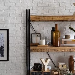 Wolf-Möbel Étagère Iron I - Manguier massif / Fer -ÉcoMaison Soldes 1000104113 191024 17544300017 MOOD DETAILS P000000001000104113 mood