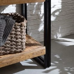 Wolf-Möbel Étagère Iron I - Manguier massif / Fer -ÉcoMaison Soldes 1000104113 191024 17544400020 MOOD DETAILS P000000001000104113 mood