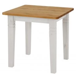 Maison Belfort Table Bergen I - Pin massif - Pin coloris lessivé / Pin blanc - Sans rallonge