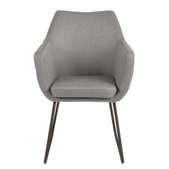 Mørteens Chaise à accoudoirs Nicholas IV - Tissu / Métal - Granit / gris-brun antique -ÉcoMaison Soldes 1000112681 201008 06225400189 DETAILS P000000001000112681