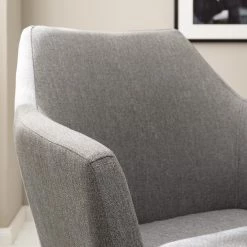 Mørteens Chaise à accoudoirs Nicholas IV - Tissu / Métal - Granit / gris-brun antique -ÉcoMaison Soldes 1000112681 201008 06225900194 DETAILS P000000001000112681