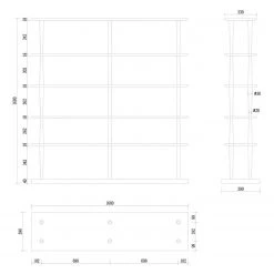 Mørteens Etagère Lindholm IV - Blanc - 160 x 168 cm -ÉcoMaison Soldes 1000113304 190925 13055700007 SKETCH DETAILS P000000001000113304 sketch