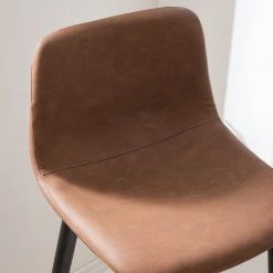 Ars manufacti Chaises de bar Pohang (lot de 2) - Imitation cuir / Métal - Marron / noir -ÉcoMaison Soldes 1000114116 180927 17554917 GALLERYIMAGES P000000001000114116