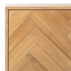 Ars manufacti Buffet Dharai - Placage en bois véritable / Métal - Chêne / Argenté -ÉcoMaison Soldes 1000117155 180702 13320605 GALLERYIMAGES P000000001000117155