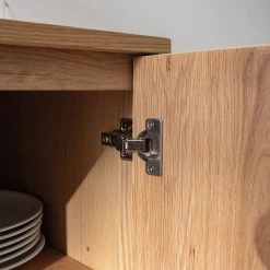 Ars manufacti Buffet Dharai - Placage en bois véritable / Métal - Chêne / Argenté -ÉcoMaison Soldes 1000117155 180827 07154706 GALLERYIMAGES P000000001000117155