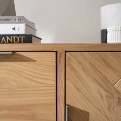 Ars manufacti Buffet Dharai - Placage en bois véritable / Métal - Chêne / Argenté -ÉcoMaison Soldes 1000117155 180827 07154707 GALLERYIMAGES P000000001000117155