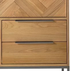 Ars manufacti Commode haute Dharai - Placage en bois véritable / Métal - Chêne / Argenté -ÉcoMaison Soldes 1000117156 180802 08243706 GALLERYIMAGES P000000001000117156