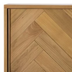 Ars manufacti Commode haute Dharai - Placage en bois véritable / Métal - Chêne / Argenté -ÉcoMaison Soldes 1000117156 180802 08243707 GALLERYIMAGES P000000001000117156