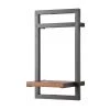 Ars manufacti Étagère murale Manchester - Acacia massif / Métal - Acacia / Anthracite - 22 x 40 cm
