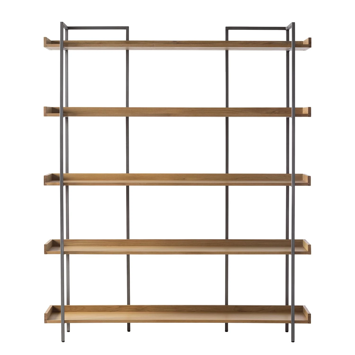 Ars manufacti Bibliothèque Dharai II - Placage en bois véritable / Métal - Chêne / Argenté 4 Ars manufacti Bibliothèque Dharai II - Placage en bois véritable / Métal - Chêne / Argenté – Image 4