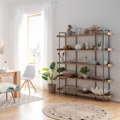 Ars manufacti Bibliothèque Dharai II - Placage en bois véritable / Métal - Chêne / Argenté 14 Ars manufacti Bibliothèque Dharai II - Placage en bois véritable / Métal - Chêne / Argenté -ÉcoMaison Soldes 1000117167 180912 12435706 MOOD GALLERYIMAGES P000000001000117167 mood