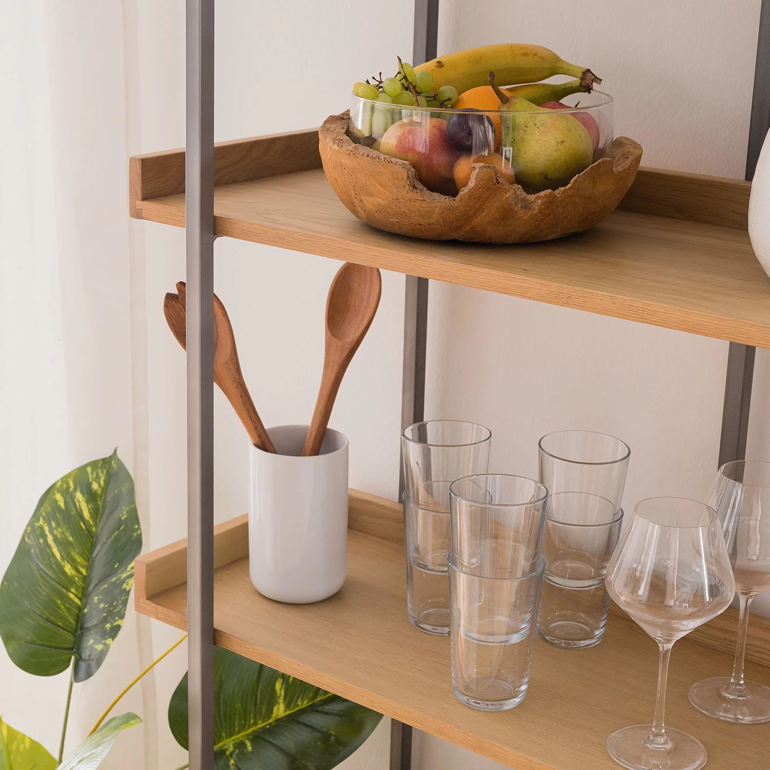 Ars manufacti Bibliothèque Dharai II - Placage en bois véritable / Métal - Chêne / Argenté 10 Ars manufacti Bibliothèque Dharai II - Placage en bois véritable / Métal - Chêne / Argenté – Image 10