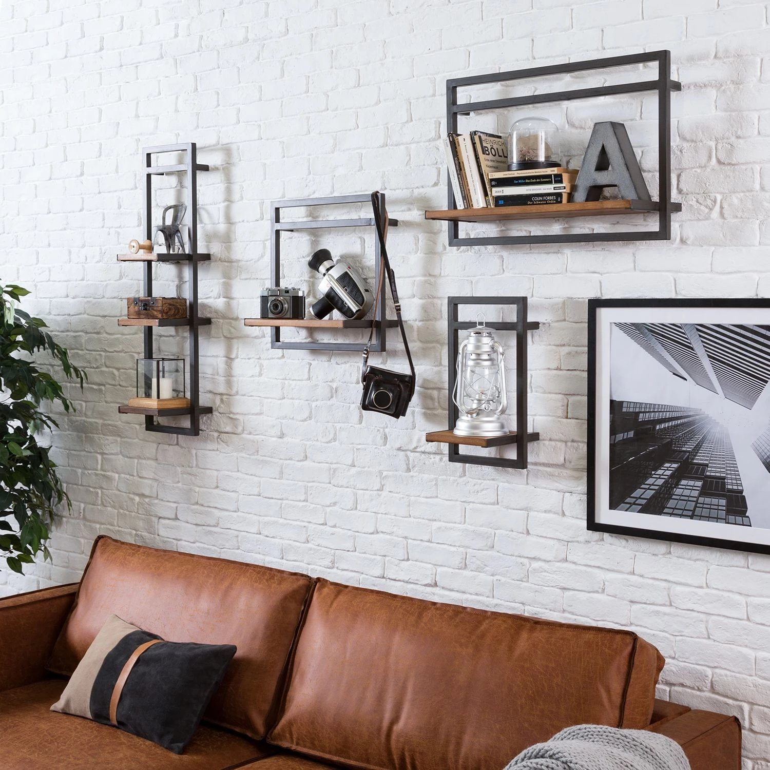 Ars manufacti Étagère murale Manchester - Acacia massif / Métal - Acacia / Anthracite - 22 x 85 cm 2 Ars manufacti Étagère murale Manchester - Acacia massif / Métal - Acacia / Anthracite - 22 x 85 cm – Image 2