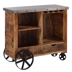 Ars manufacti Bar Kandar - Manguier massif / Métal - Manguier / Argenté -ÉcoMaison Soldes 1000117957 200706 14352600023 DETAILS P000000001000117957