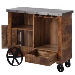 Ars manufacti Bar Kandar - Manguier massif / Métal - Manguier / Argenté -ÉcoMaison Soldes 1000117957 200706 14352700024 DETAILS P000000001000117957