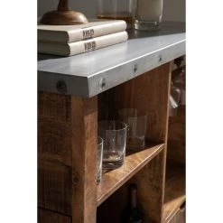 Ars manufacti Bar Kandar - Manguier massif / Métal - Manguier / Argenté -ÉcoMaison Soldes 1000117957 200821 11165400006 DETAILS P000000001000117957