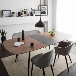 Studio Copenhagen Table extensible Rogo - Placage en noyer / Métal - Noyer / Noir 18 Studio Copenhagen Table extensible Rogo - Placage en noyer / Métal - Noyer / Noir -ÉcoMaison Soldes 1000123491 190523 11235800002 MOOD GALLERYIMAGES P000000001000123491 mood