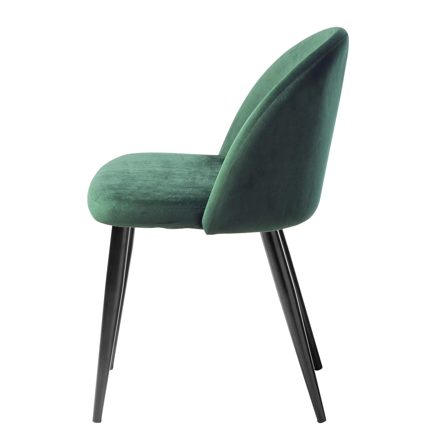Jack & Alice Chaises capitonnées Jacklin (lot de 2) - Verre / Métal - Noir - Vert 7 Jack & Alice Chaises capitonnées Jacklin (lot de 2) - Verre / Métal - Noir - Vert – Image 7