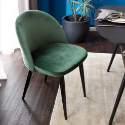 Jack & Alice Chaises capitonnées Jacklin (lot de 2) - Verre / Métal - Noir - Vert 16 Jack & Alice Chaises capitonnées Jacklin (lot de 2) - Verre / Métal - Noir - Vert -ÉcoMaison Soldes 1000123763 190326 11242900002 GALLERYIMAGES P000000001000123763