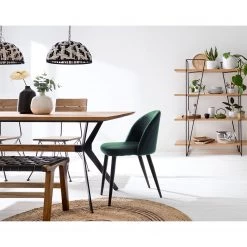 Jack & Alice Chaises capitonnées Jacklin (lot de 2) - Verre / Métal - Noir - Vert 15 Jack & Alice Chaises capitonnées Jacklin (lot de 2) - Verre / Métal - Noir - Vert -ÉcoMaison Soldes 1000123763 190605 10141300003 MOOD GALLERYIMAGES P000000001000123763 mood