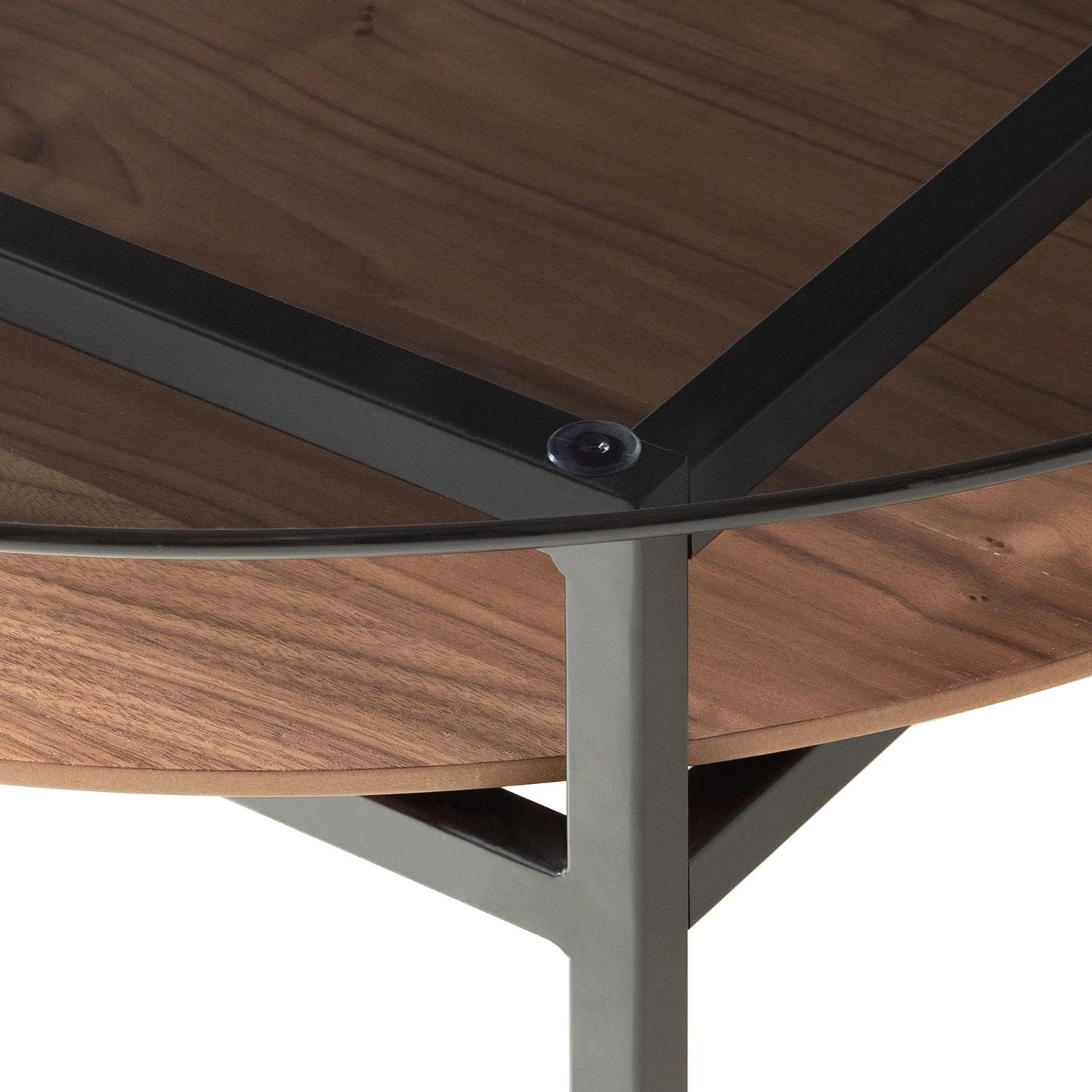 Studio Copenhagen Table basse Sumstad - Verre fumé / Métal - Noyer / Noir 7 Studio Copenhagen Table basse Sumstad - Verre fumé / Métal - Noyer / Noir – Image 7