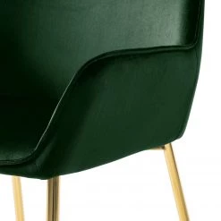 Jack & Alice Chaises capitonnées Evy (lot de 2) - Velours / Métal - Doré - Velours Sua: Vert foncé -ÉcoMaison Soldes 1000125820 190130 08544800014 GALLERYIMAGES P000000001000125820