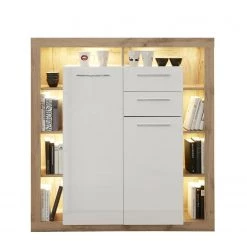 Trendteam Buffet haut Rock - Blanc brillant / Imitation chêne de Wotan -ÉcoMaison Soldes 1000128163 180905 10043849 GALLERYIMAGES P000000001000128163