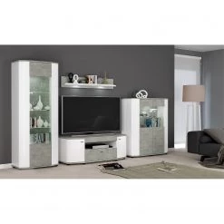 Fredriks Étagère murale Karlsburg - Blanc / Imitation béton -ÉcoMaison Soldes 1000128191 210429 08265200002 MOOD DETAILS P000000001000128191 mood