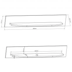 Fredriks Étagère murale Karlsburg - Blanc / Imitation béton -ÉcoMaison Soldes 1000128191 210429 08265700005 SKETCH DETAILS P000000001000128191 sketch