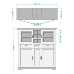 Ridgevalley Buffet haut Jasmund II - Graphite -ÉcoMaison Soldes 1000130848 190405 14520500003 GALLERYIMAGES P000000001000130848