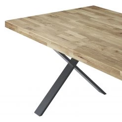 Ars manufacti Table Benton - Chêne sauvage massif / Fer - Marron / Noir -ÉcoMaison Soldes 1000133118 180920 07483103 GALLERYIMAGES P000000001000133118