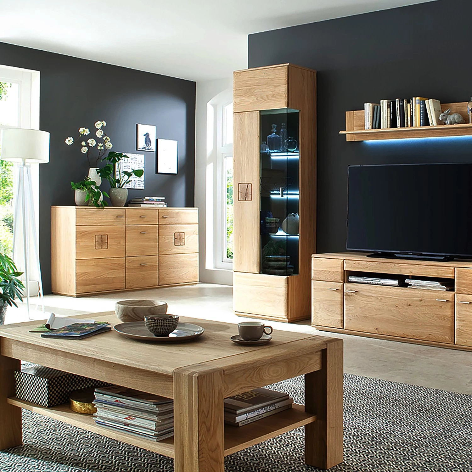 Naturoo Buffet Vilela - Partiellement en chêne massif - Chêne Bianco / Imitation chêne Bianco 2 Naturoo Buffet Vilela - Partiellement en chêne massif - Chêne Bianco / Imitation chêne Bianco – Image 2