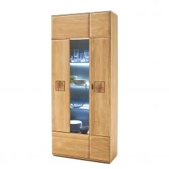 Naturoo Vitrine Vilela - Partiellement en chêne massif - Chêne Bianco / Imitation chêne Bianco