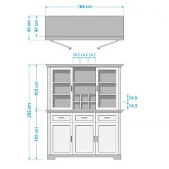 Ridgevalley Vaisselier Jasmund - Imitation pin blanc -ÉcoMaison Soldes 1000136054 190405 14520500023 GALLERYIMAGES P000000001000136054