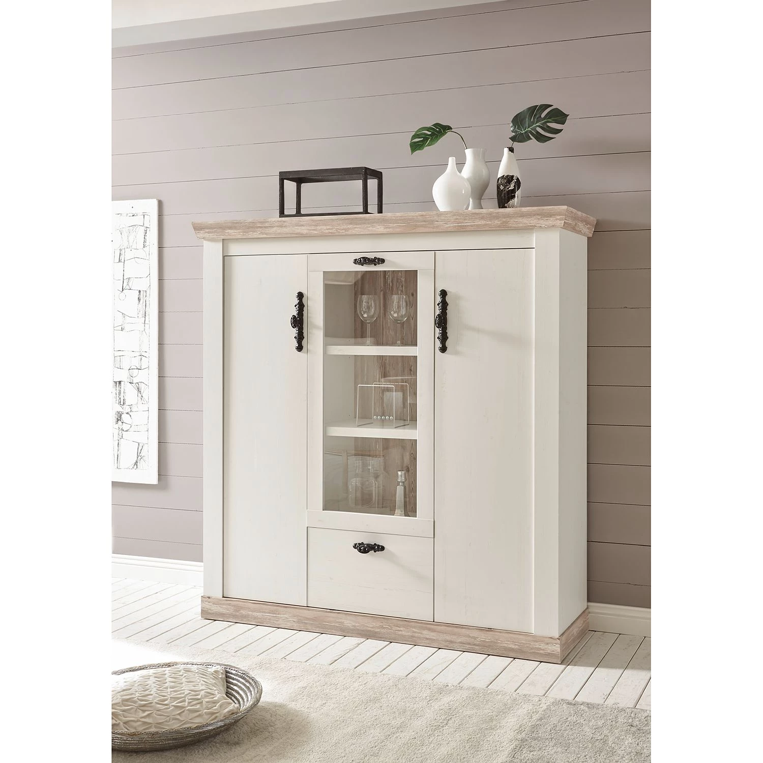 Ridgevalley Buffet haut Lewk IV - Imitation pin blanc / Imitation pin 2 Ridgevalley Buffet haut Lewk IV - Imitation pin blanc / Imitation pin – Image 2